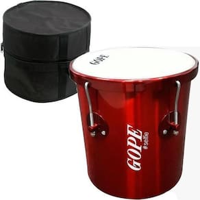 Kit Repique De Mão Gope 30X11 Pol Cereja Lal3011 Com Capa