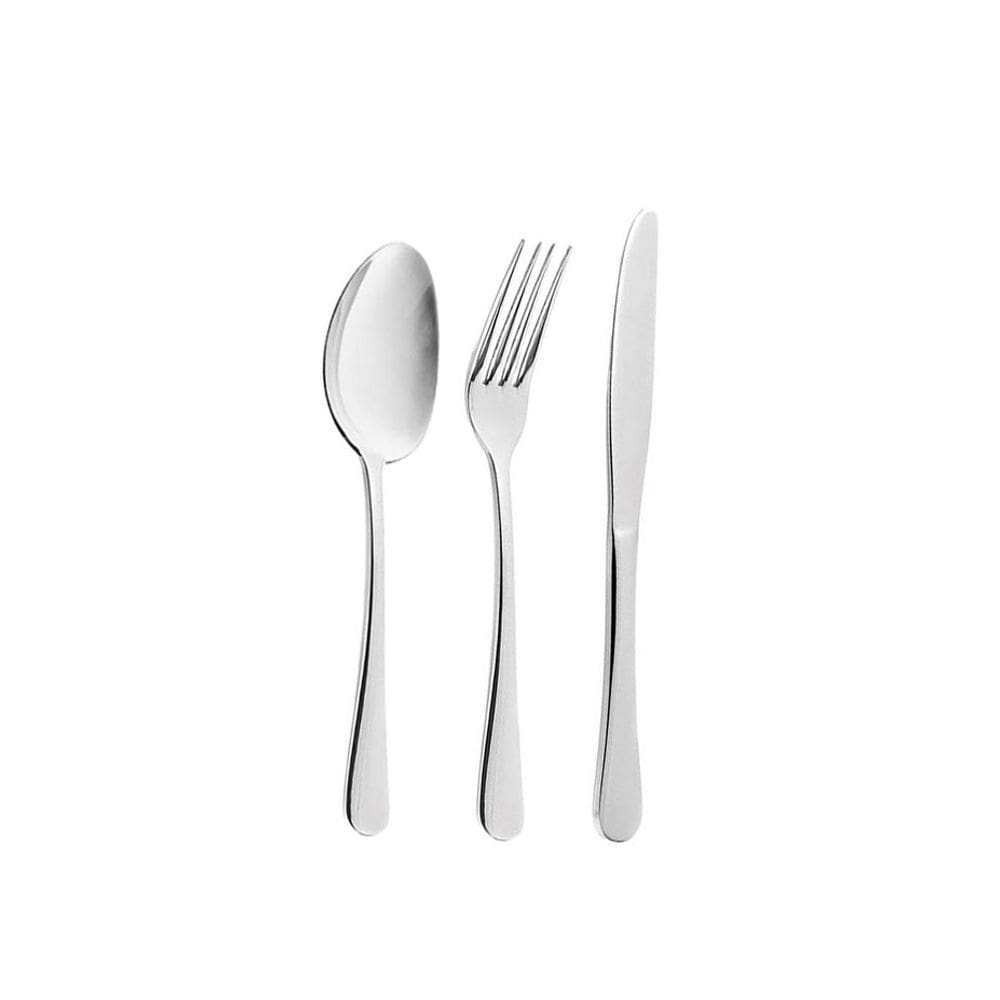 Talheres Sobremesa Inox Faqueiro Garfo Colher Faca Elite 18un