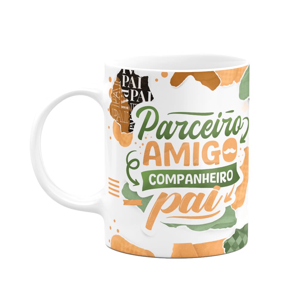 Caneca dos Pais - Parceiro, amigo, companheiro - 325ml
