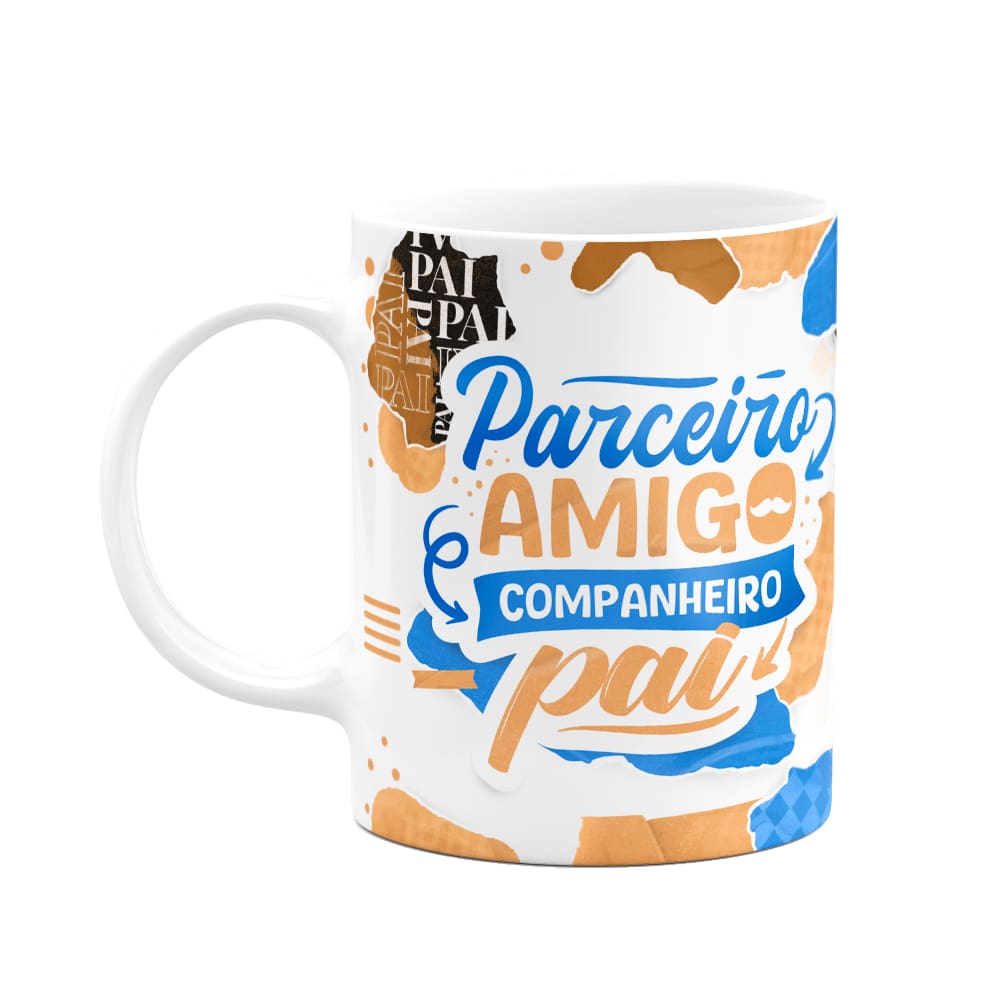 Caneca dos Pais - Parceiro, amigo, companheiro - M2 - 325ml