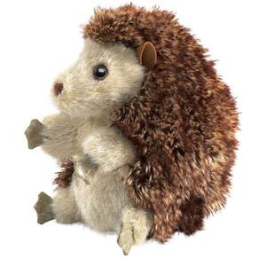 Hand Puppet Folkmanis Hedgehog Plush para bebês e crianças