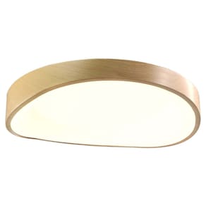 Luminária Plafon Sobrepor Madeira Moderno Led 3 Tons Teto Decoração Iluminação Sala Quarto Residencial Escritorio Empresa