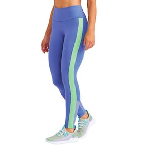 Calça Legging Caju Brasil Nz Azul e Verde Feminino Fitness