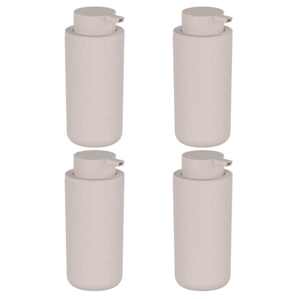4x Dispenser de Parede Sabonete Detergente Ou Bege 500ml