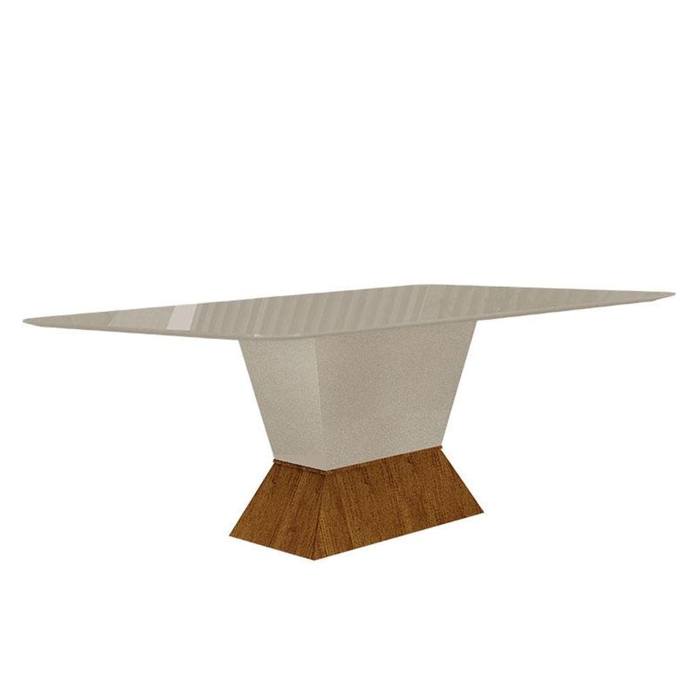 Mesa de Jantar Larissa 180x90 Off White Freijó - Leifer Móveis