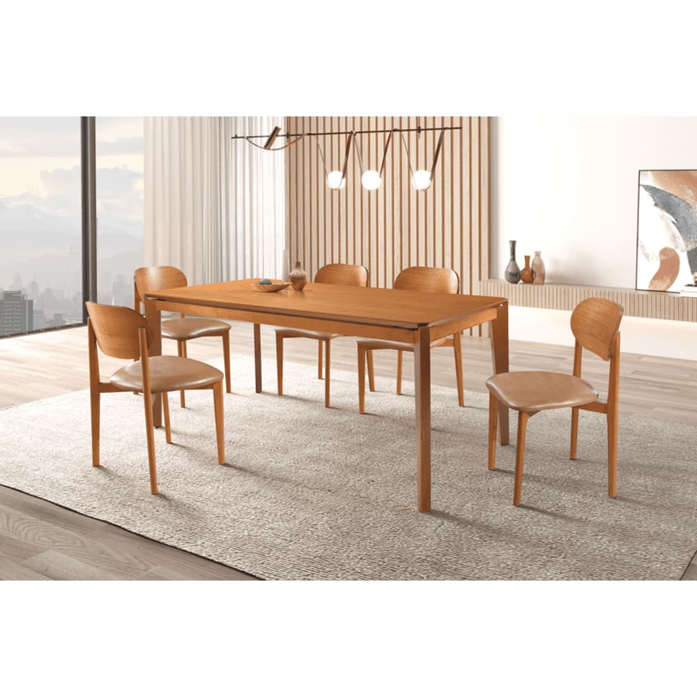 Sala de Jantar Laminada 6 Cadeiras 1,80 Premium Star Móveis