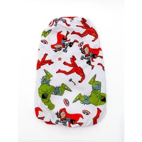 Camiseta cachorro Liga da Justiça branca Tamanho GG