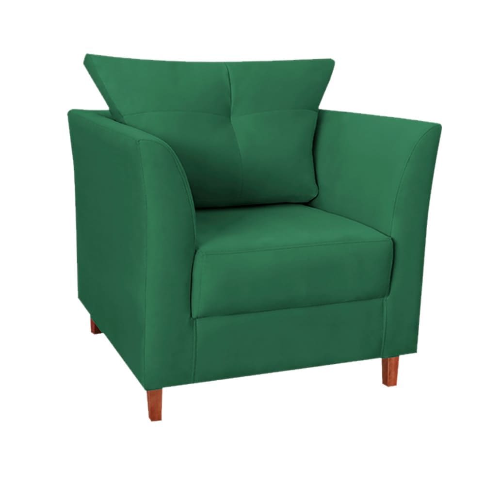 Poltrona Isis Suede Verde - Vallisa Decor