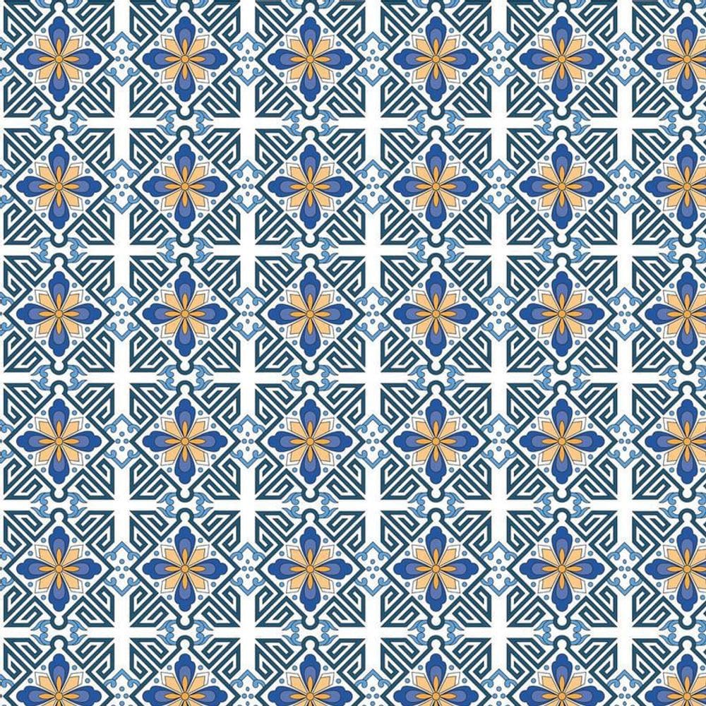 Papel Parede Azulejo Preto E Azul Cozinha Lavatório Banheiro