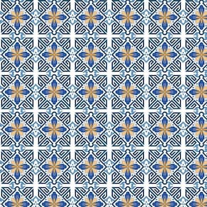Papel Parede Azulejo Preto E Azul Cozinha Lavatório Banheiro