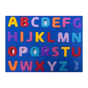 Alfabeto de Encaixe em E.V.A Cartela c/26 Letras Coloridas Brinquedo Educativo - BRW