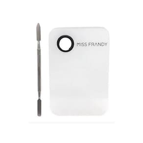 Placa E Espatula Em Aço Inox Para Maquiagem - Miss Frandy