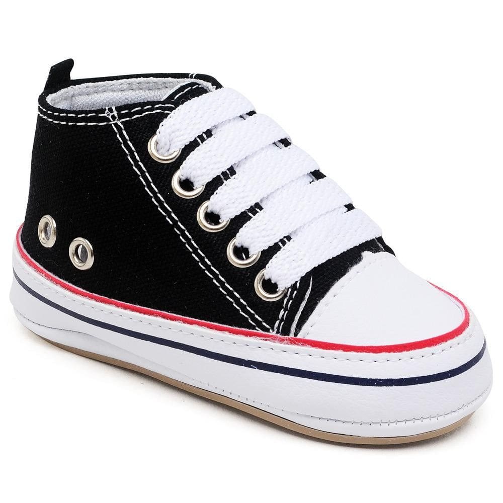 Sapato Tênis Bebe Baby Conforto Primeiros Passos Preto