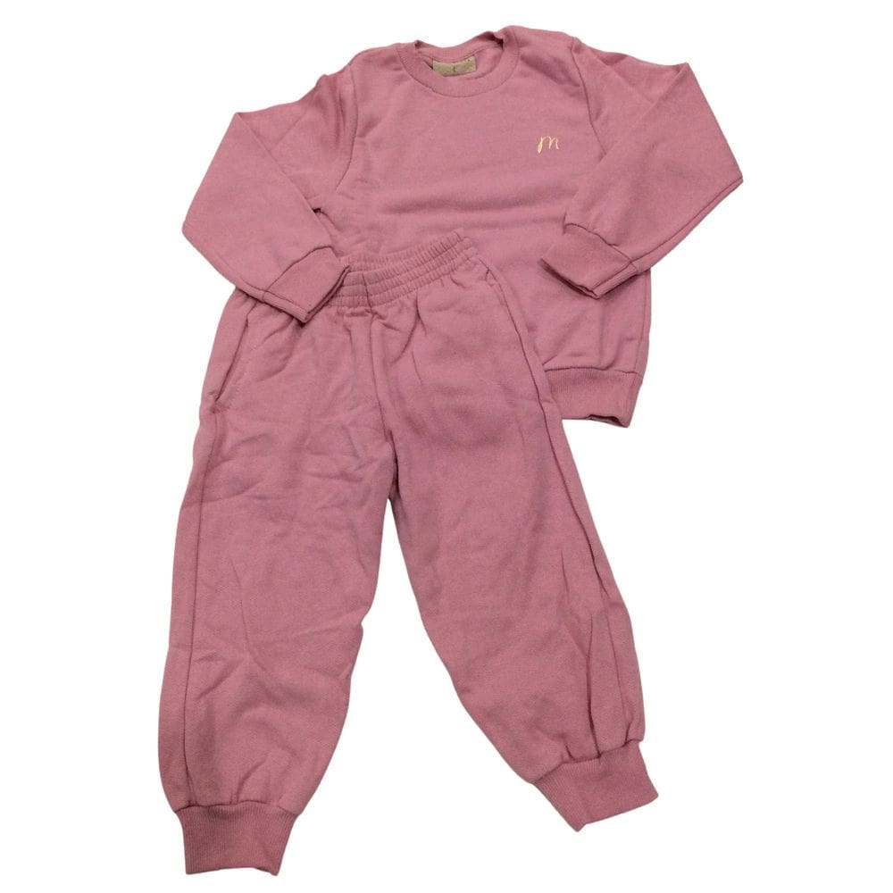 Conjunto Moletom infantil fem Patota Rosa