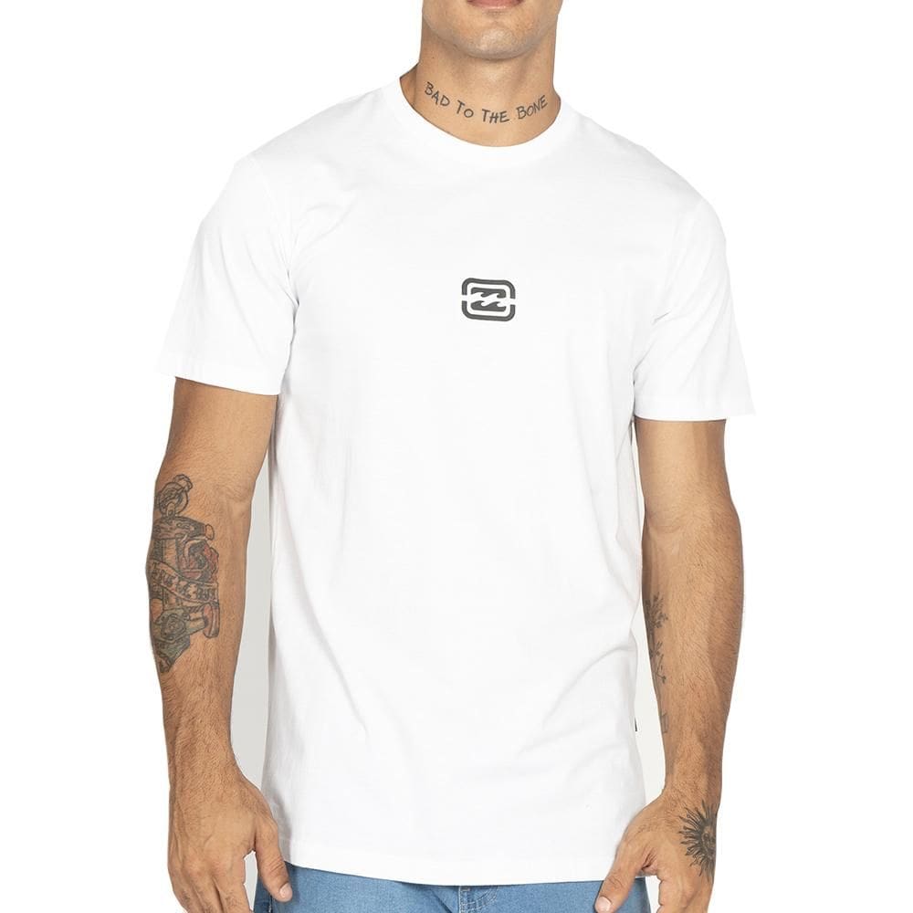 Camiseta Billabong Bracket Wave WT25 Masculina Branco
