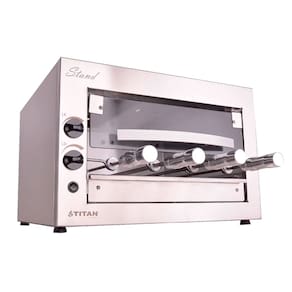 Churrasqueira a Gás de Bancada 4 Espetos com Porta de Vidro GLP 127V Stand