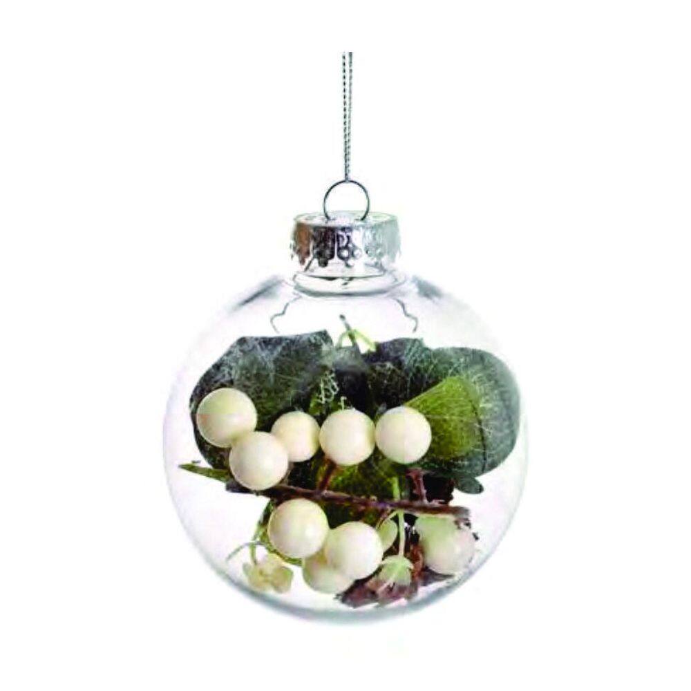 Bola Natalina Berries Transparente 1 10Cm Unidade 9012004