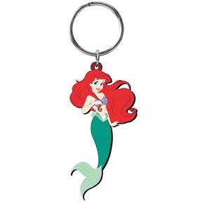 Chaveiro Disney Ariel Soft Touch em PVC multicolorido