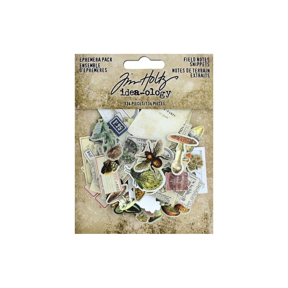 Scrapbooking Ephemera Tim Holtz Idea-ology Snippets Field No