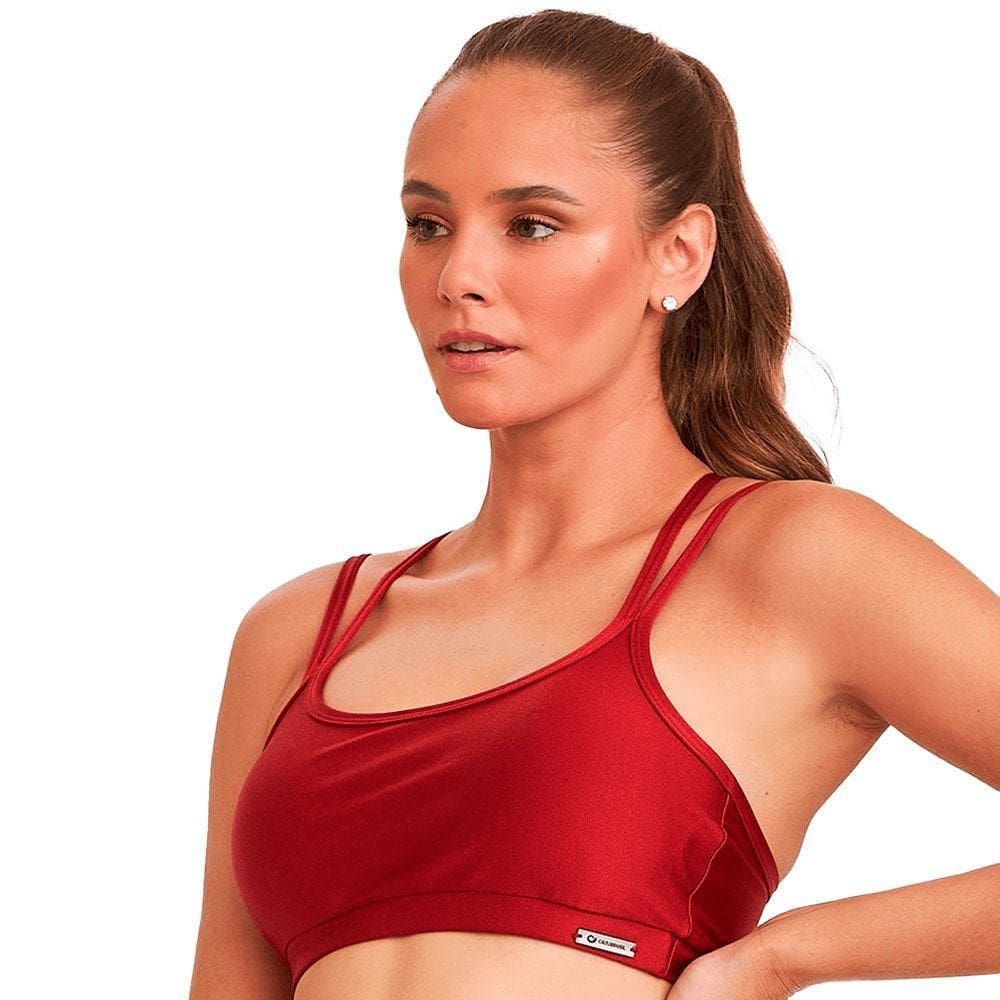 Top Caju Brasil Atlanta Classic Vermelho Feminino Fitness