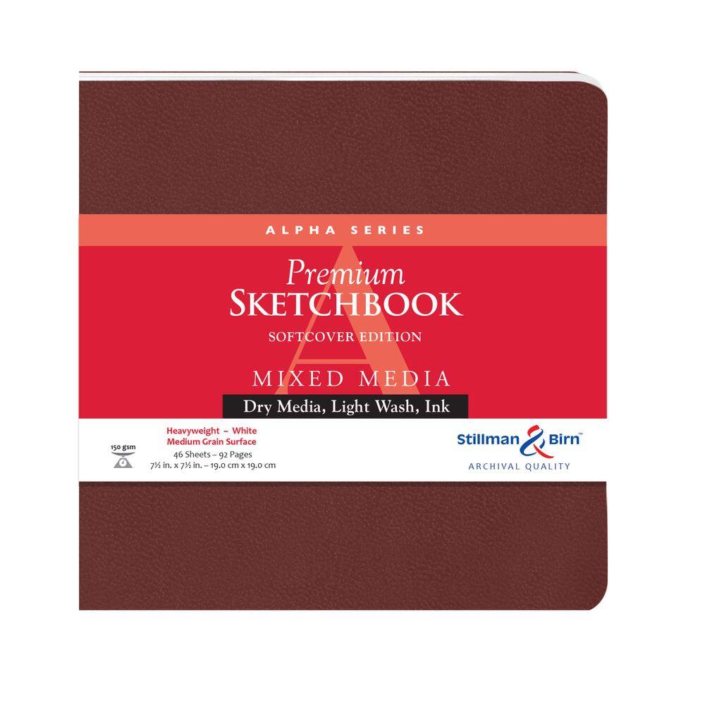 Caderno de esboços Stillman & Birn Alpha Series, capa mole 7,5 x 7,5 cm