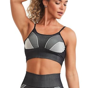 Top Caju Brasil Seamless Preto Feminino Fitness Academia
