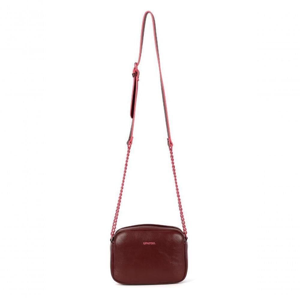 Bolsa Sintetica Transversal Up4you Bordo - Unico Vermelho