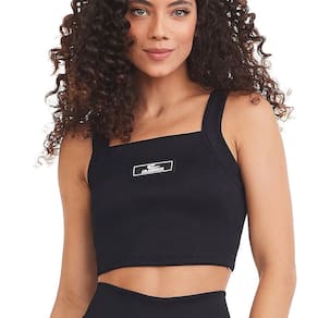 Top Cropped Caju Brasil Flash Preto Feminino Fitness Treino