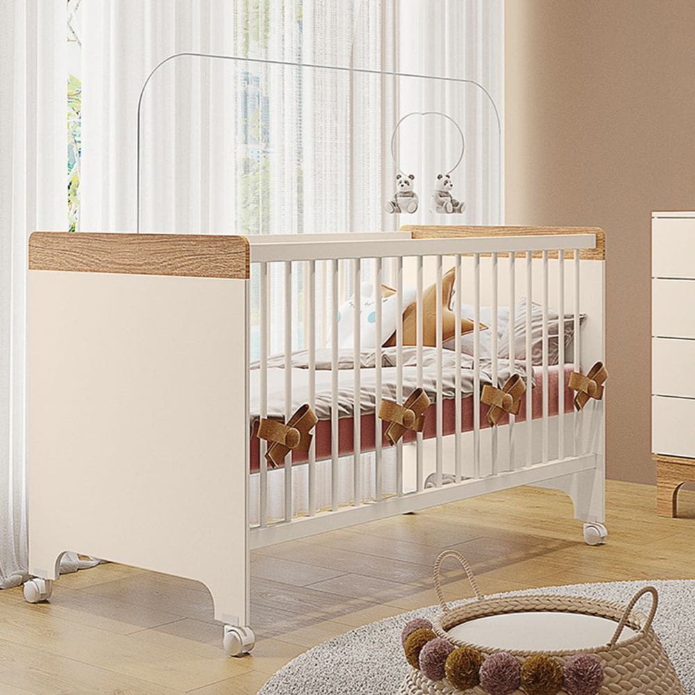 Berço Cama Infantil Doçura Off-white/savana
