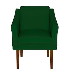 Poltrona Decorativa Gran Diego Pés Quadrados Dritex suede Verde