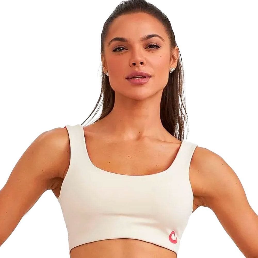 Top Caju Brasil Dupla Face 4 Em 1 Off White Feminino Fitness