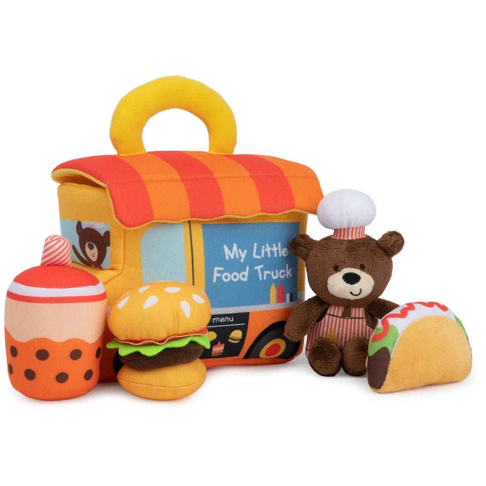 Conjunto de brinquedos de pelúcia GUND Baby Play Soft My Little Food Truck de 5 peças