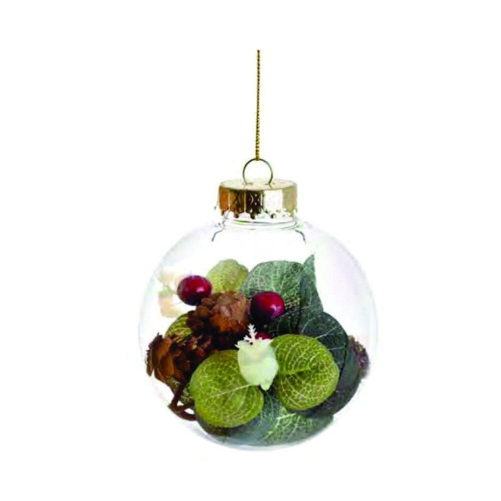Bola Natalina Berries Transparente 2 10Cm Unidade 9012004