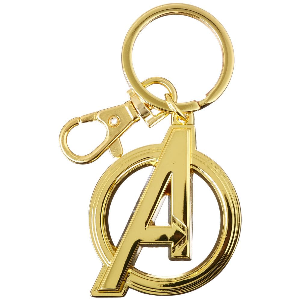 Chaveiro com logotipo dos Vingadores da Marvel em estanho dourado 3