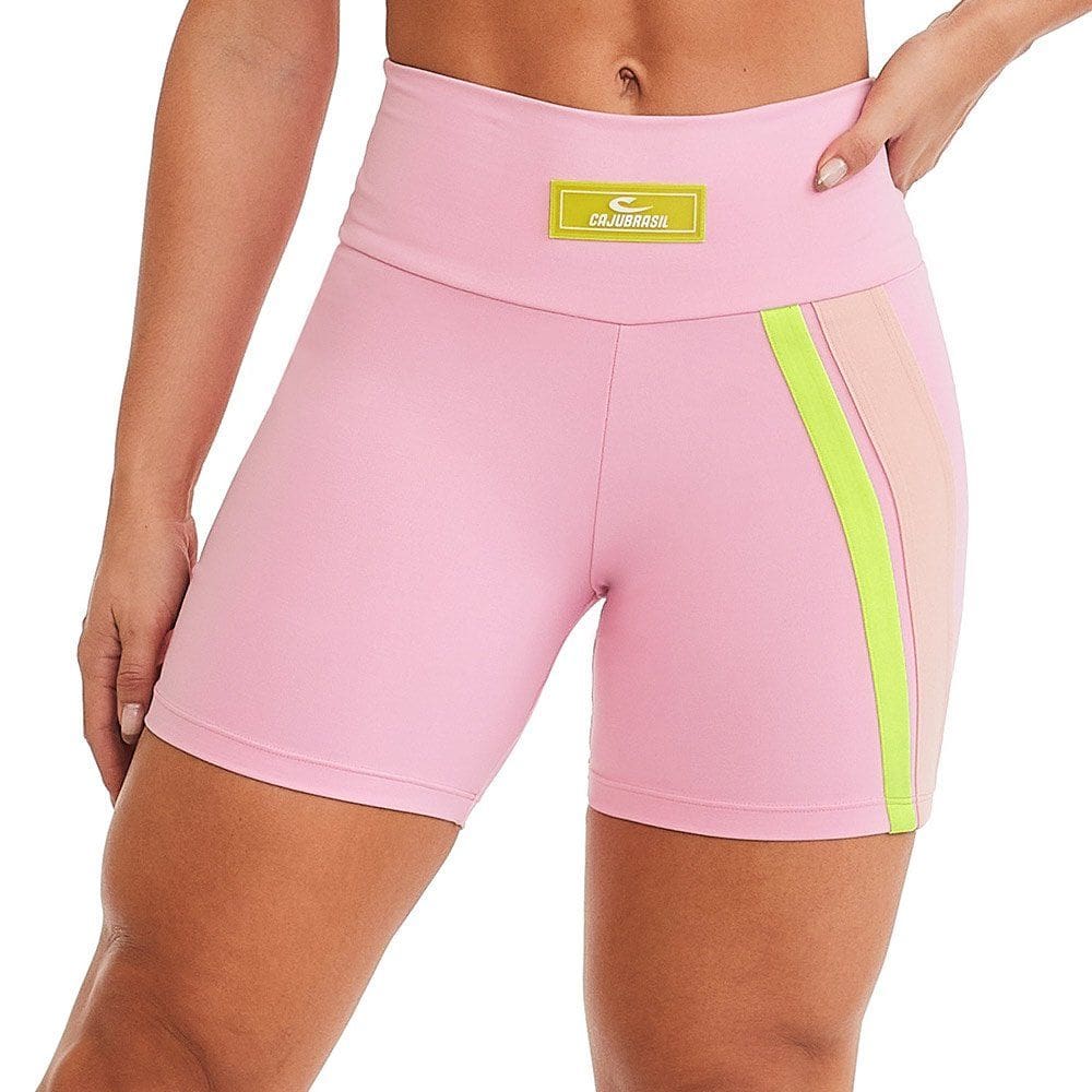 Short Caju Brasil Nz Delicacy Rosa Feminino Fitness Academia