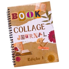 Caderno Adesivos Collage Book A5 Adesivo Primeira Edição