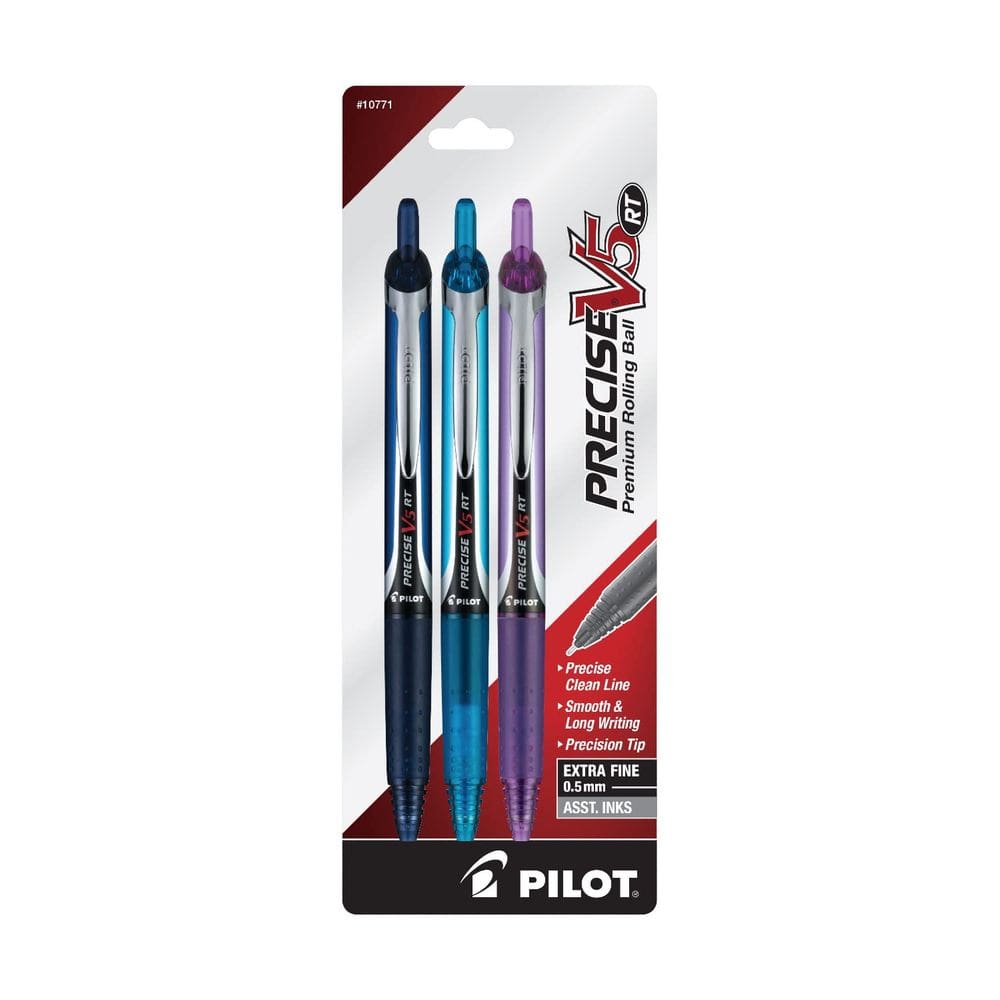 Caneta esferográfica Rolling Ball Pen Pilot Precise V5 retrátil com tinta líquida
