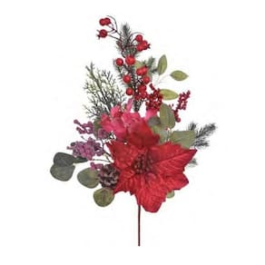 Haste Mista Bico Papagaio E Pinhas Vermelho Verde 60Cm