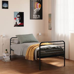 Cama Solteiro Infanfil/Juvenil Teko Casatema Preto Fosco / Álamo