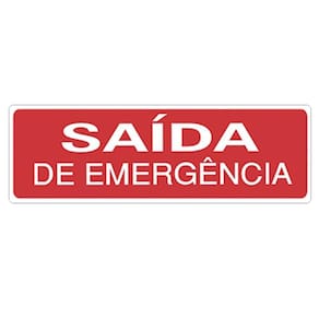 Placa Advertência Saída De Emergência Unidade