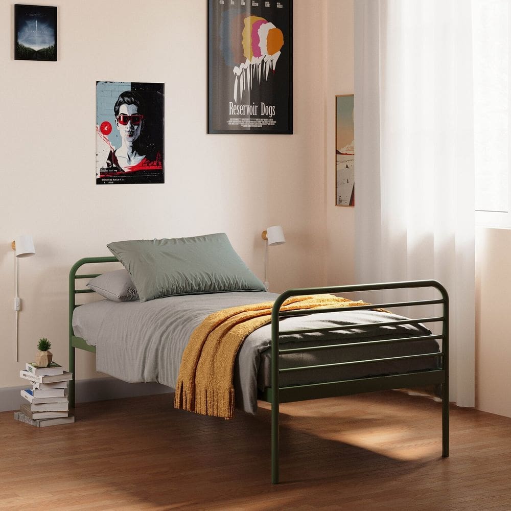 Cama Solteiro Infanfil/Juvenil Teko Casatema Verde / Álamo