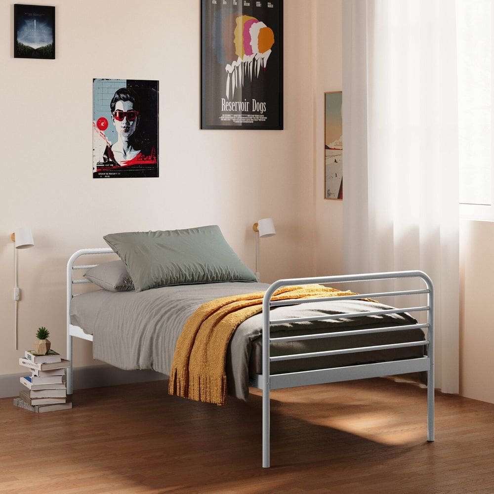 Cama Solteiro Infanfil/Juvenil Teko Casatema Branco Fosco / Álamo
