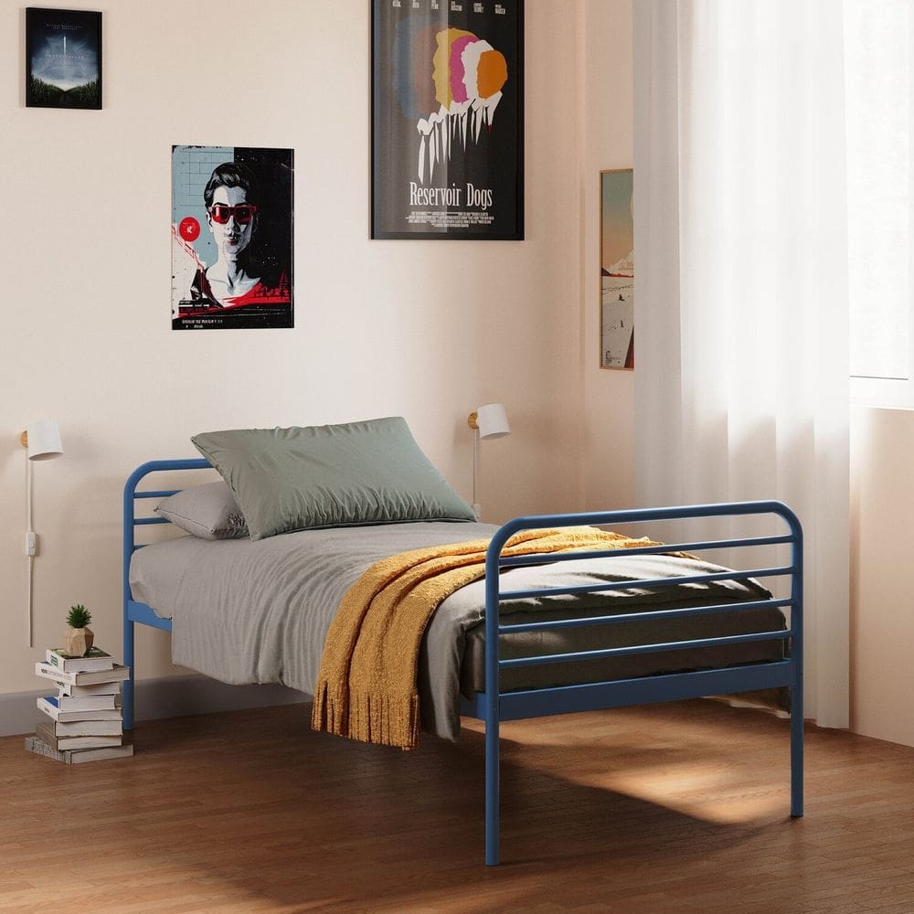 Cama Solteiro Infanfil/Juvenil Teko Casatema Azul / Álamo
