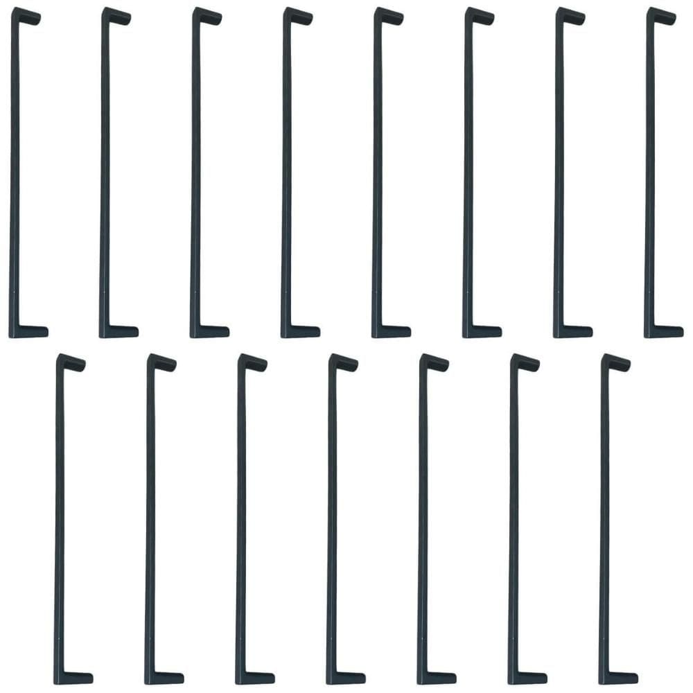 Kit 15 Puxadores Pretos para Móveis 256mm Oeiras Torralba Po