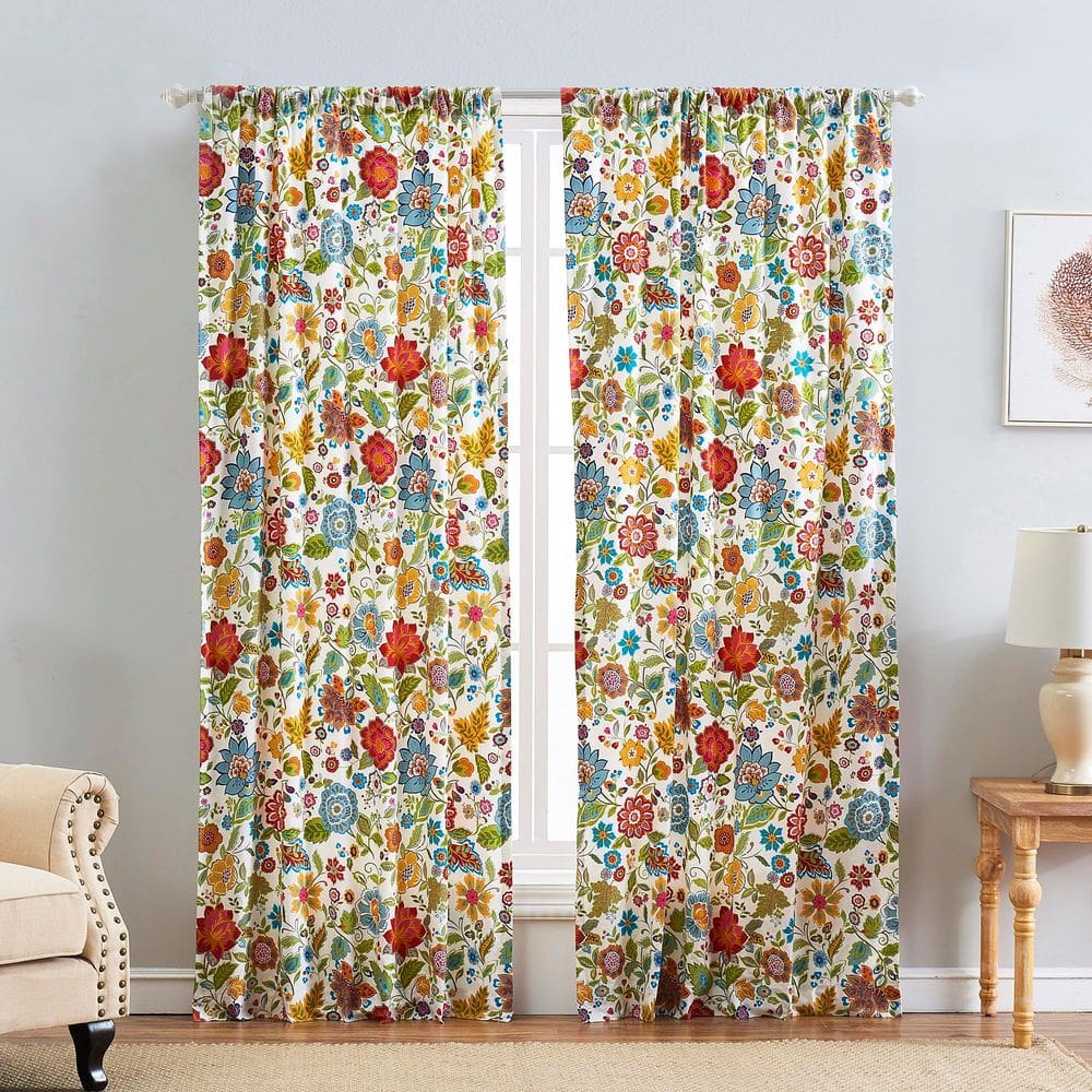 Painéis de cortina Greenland Home Astoria Semi-Sheer 160x107cm brancos