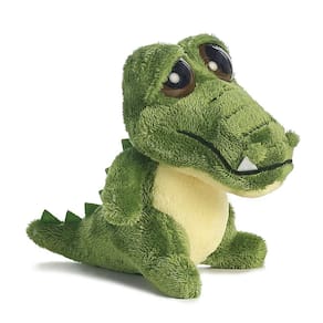 Brinquedo de pelúcia Aurora World Dreamy Eyes Green Gator com som de bolha