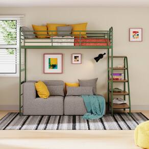 Cama Alta Infantil/Juvenil Teko Casatema Verde / Álamo