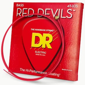Cordas de baixo DR Strings Red Devils Extra-Life 45-105
