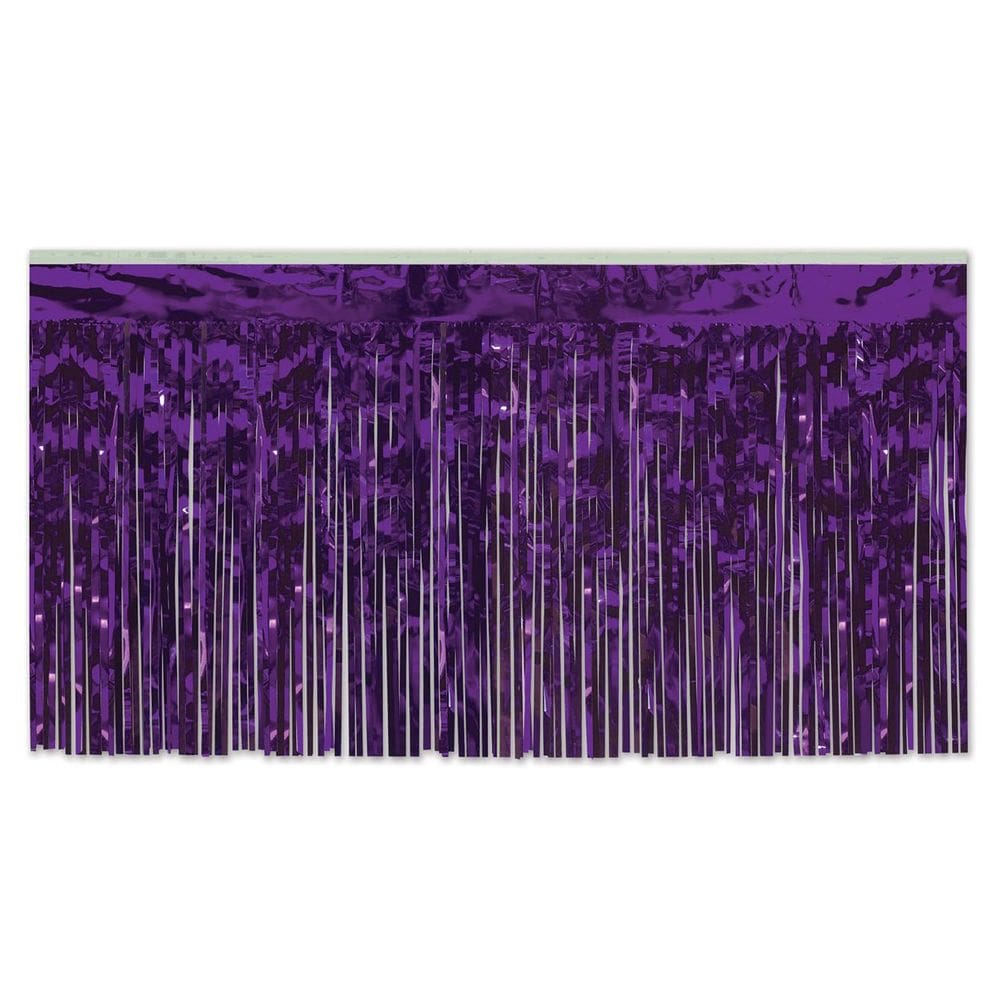 Rodapé de mesa Beistle de plástico metálico roxo de 1 camada