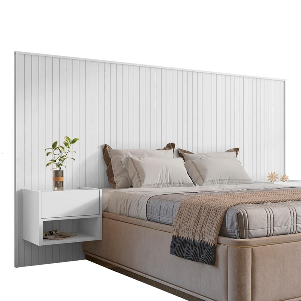 Cabeceira Florença King com 2 Mesas de Cabeceira